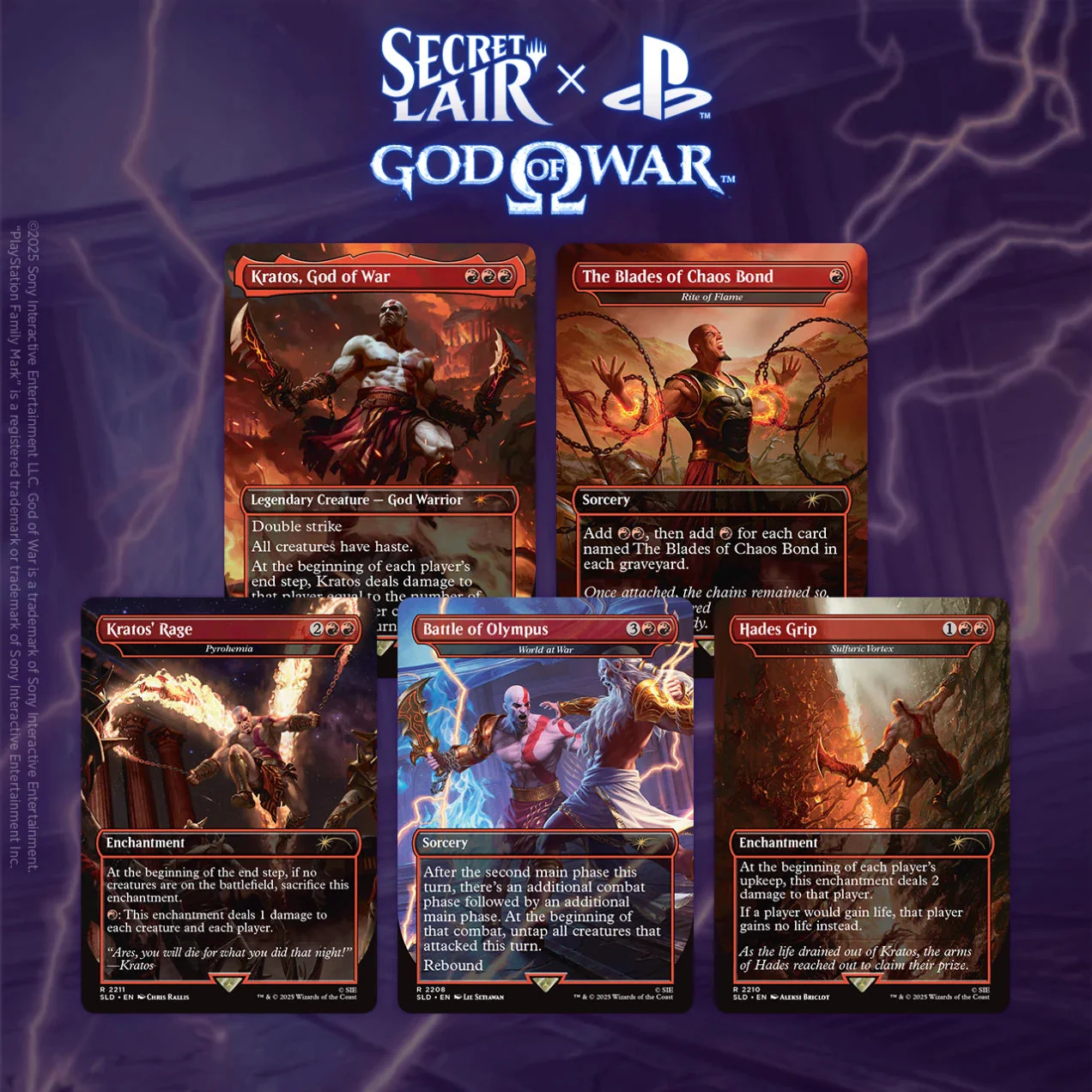 Magic the Gathering: Secret Lair Drop - God of War: Vengeance - Regular - INGLÉS
