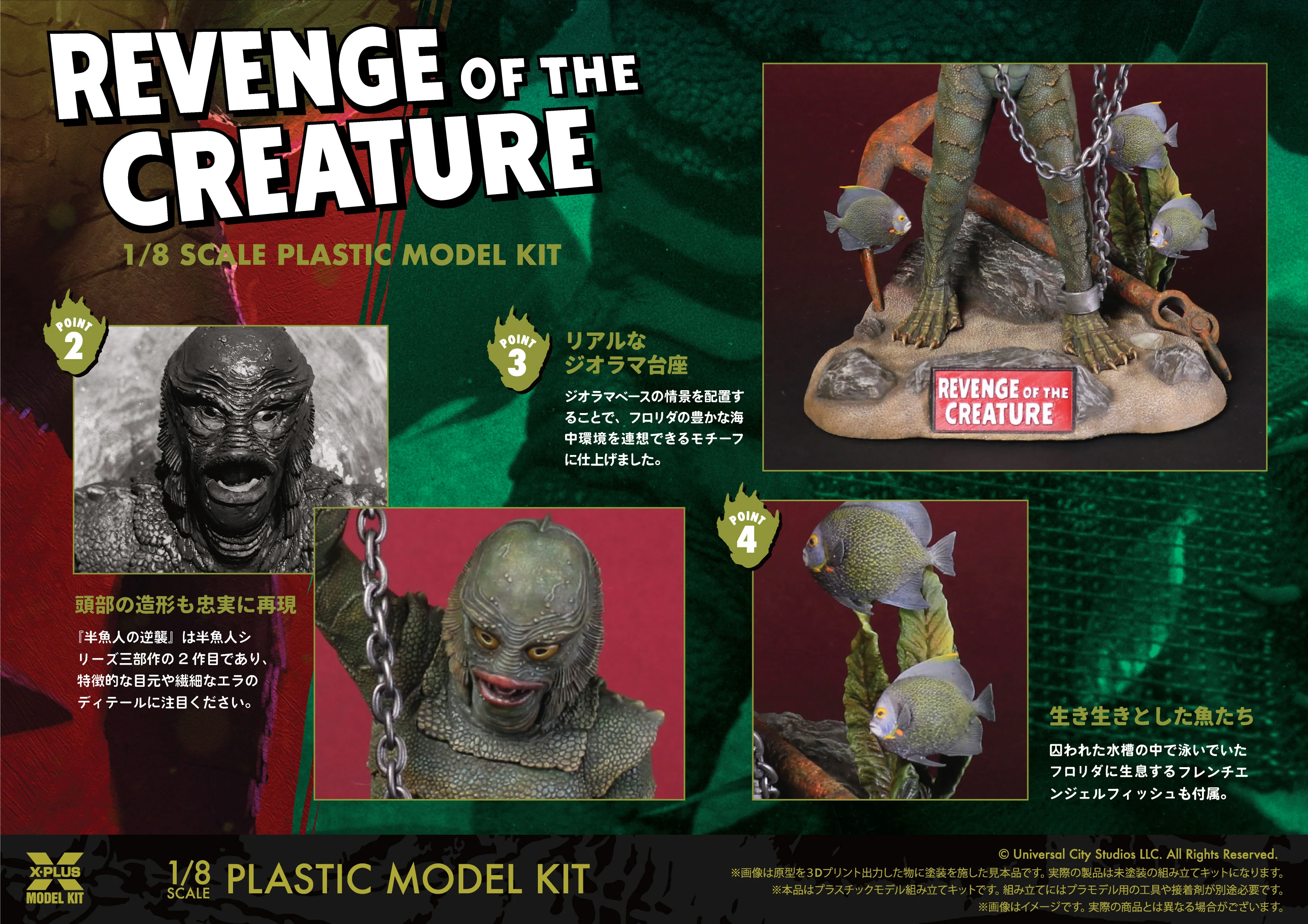 Model Kit - Revenge of the Creature of the Black Lagoon 1/8 Scale Model Kit - Image 4
