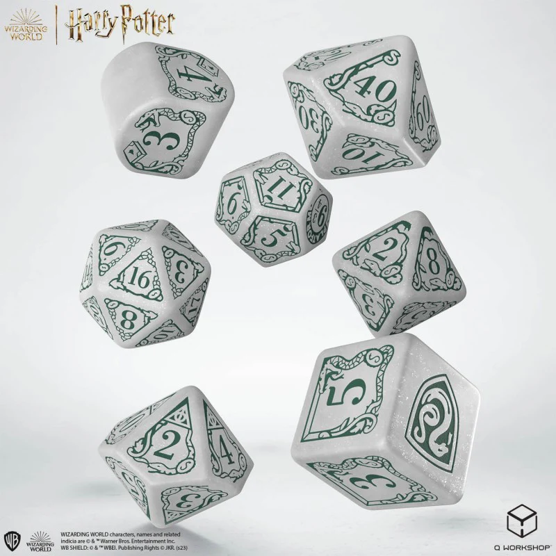 Q Workshop: Harry Potter Slytherin - White Modern Dice